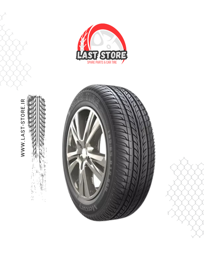 لاستیک یزد تایر 185/65R14 گل مرکوری مناسب پژو 206، سمند، رانا و خودروهای خانوادگی